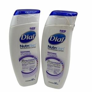 New Dial NutriSkin replenishing Lotion, Soothing, 2 pack 12 Ounce each